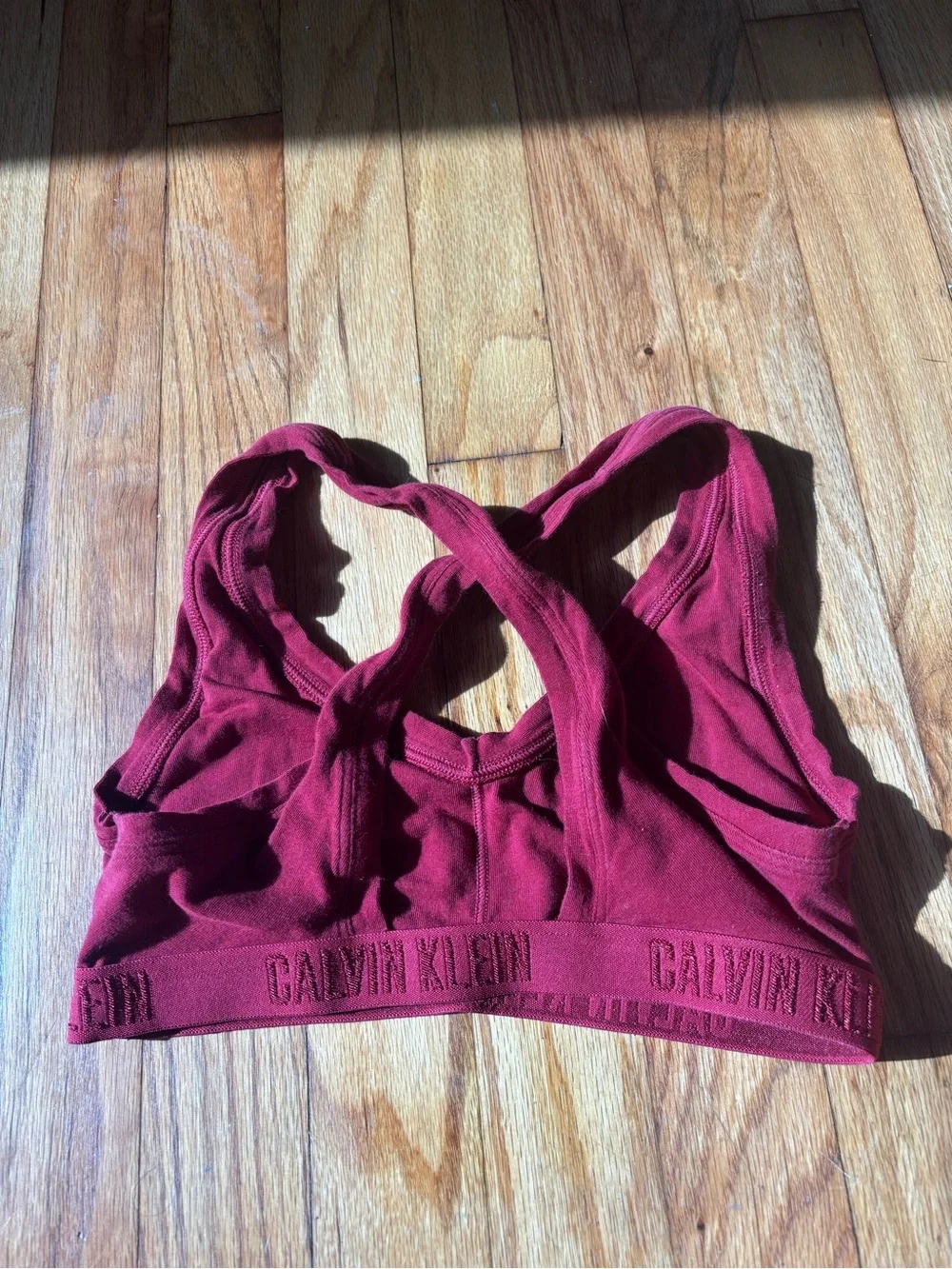 Calvin Klein Deep Wine Seamless Crisscross Bralette